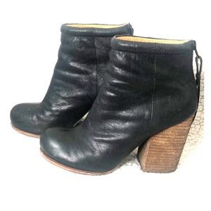Black leather Jeffrey Campbell booties/boots